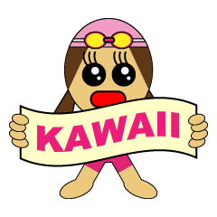 【LINEスタンプ】Kawaii Swimming