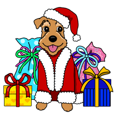 【LINEスタンプ】テリア犬たちの楽しいクリスマスパーティ!